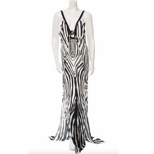 Robert Cavalli Women's Zebra Print Maxi Dress